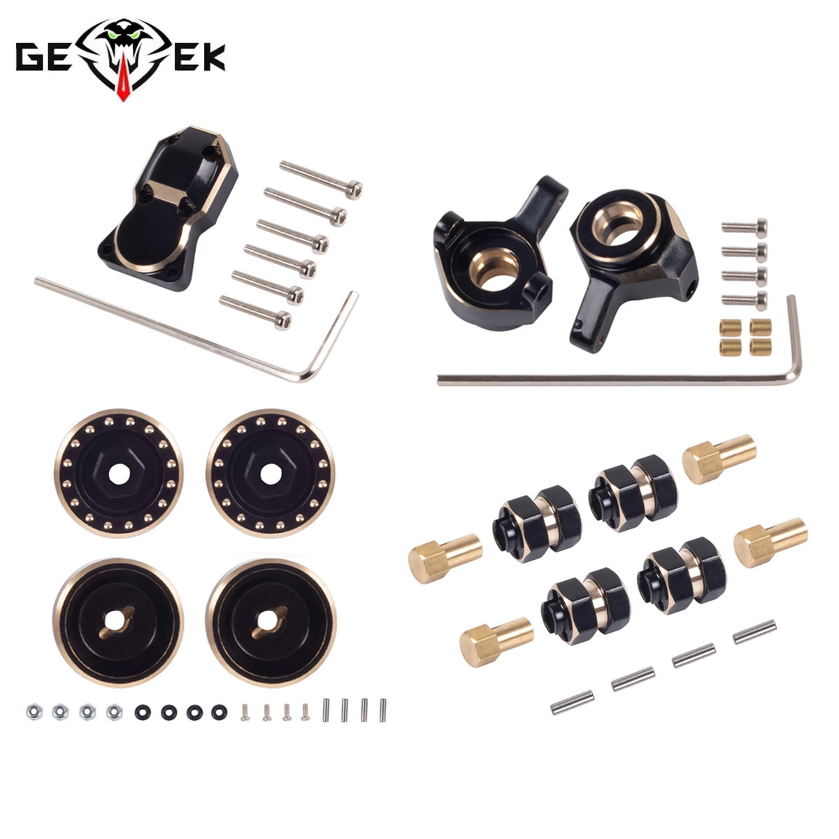 Rc Hobby Factory - Brass Counterweight Steering Knuckles Wheel Hex