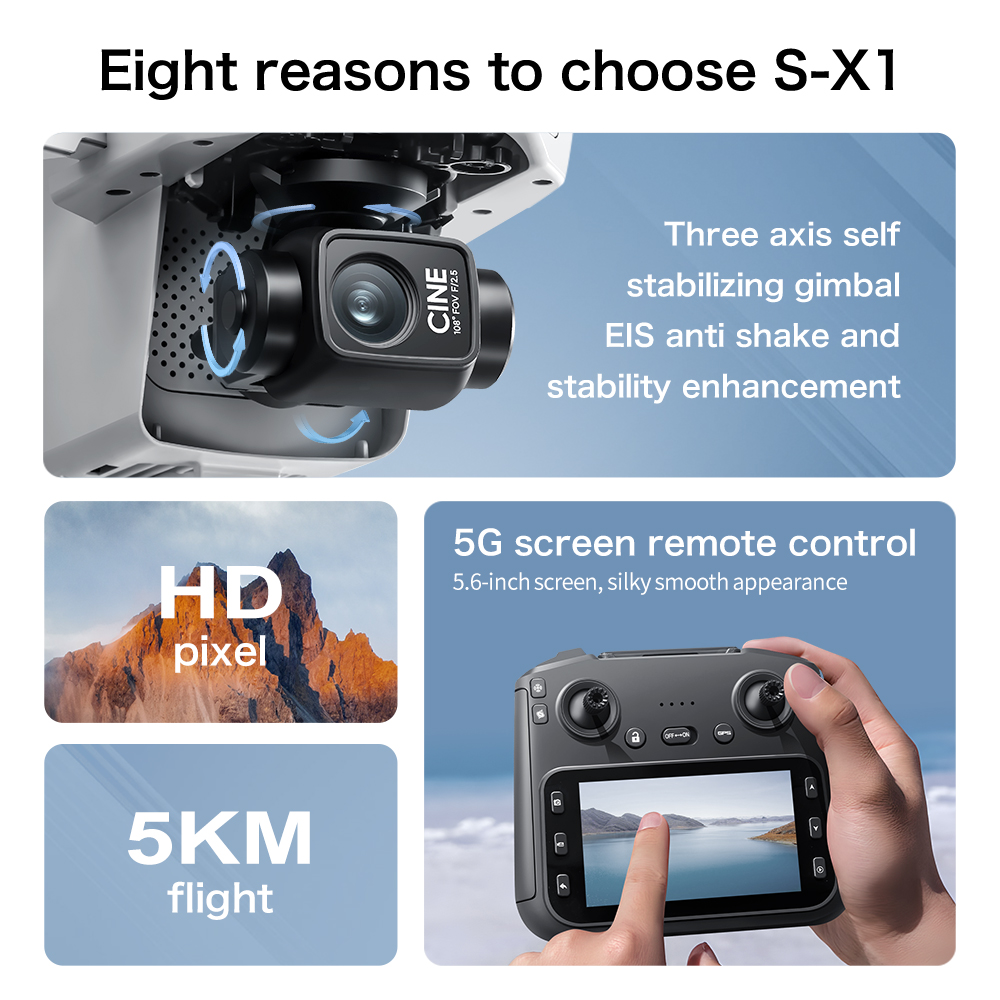 S-X1 MAX GPS Drone with 3-Axis - огляд і ціна Rc Hobby China