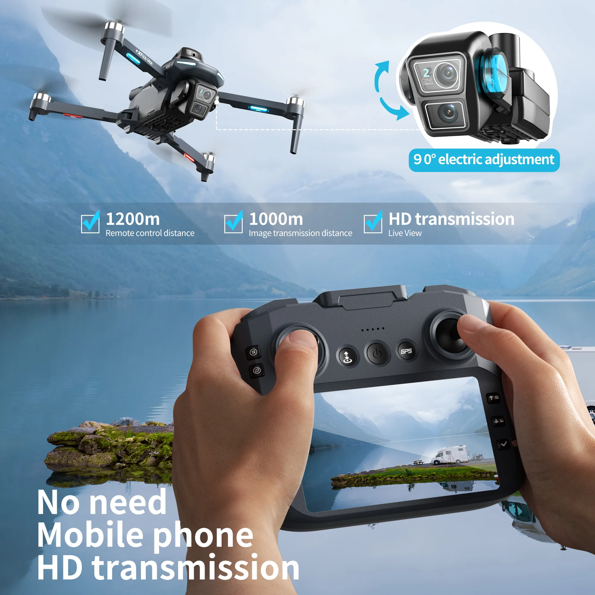 Original XT606 MAX GPS Drone H - огляд і ціна Rc Hobby China
