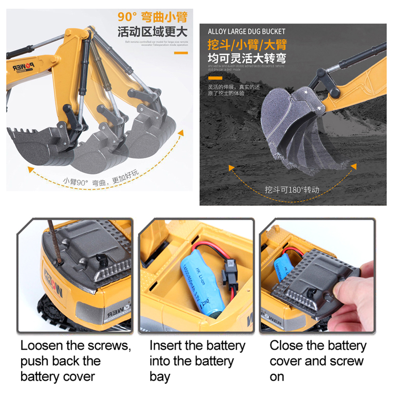 RC Excavator 2.4Ghz 6 Channel  - огляд і ціна Rc Hobby Excavator